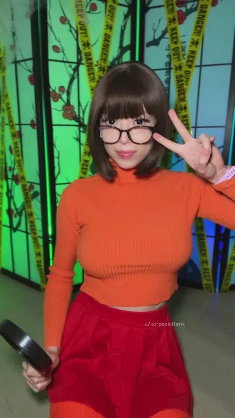 Girls With Glasses: Asian Big Tits Cosplay — solo