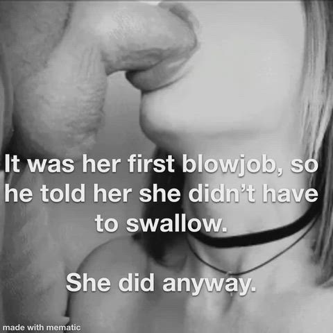 Captions: Blowjob CIM Caption — swallowing