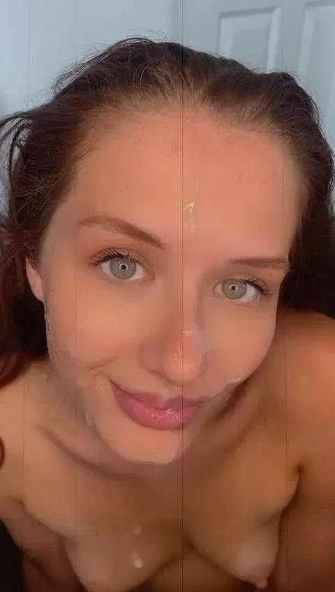 Babe British Covered In Cum — cum